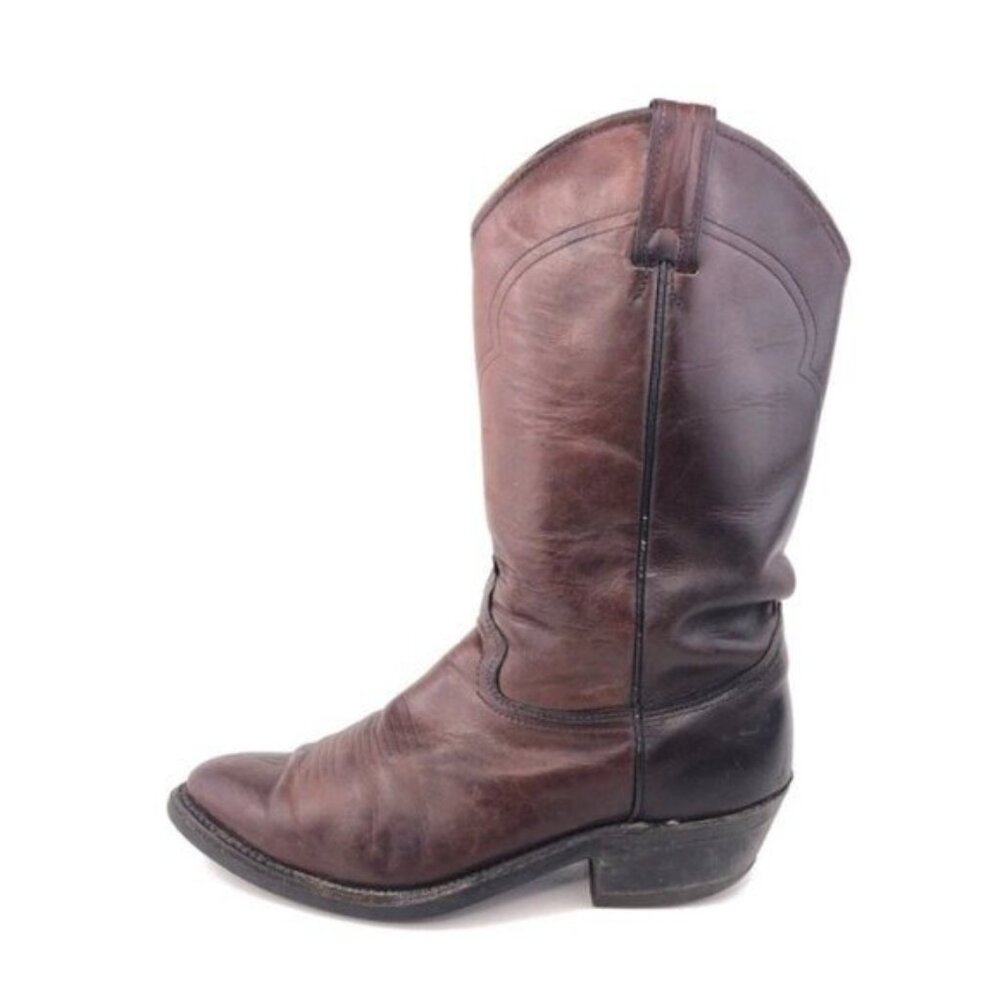 Abilene Brown Leather Western Boots 8.5 D